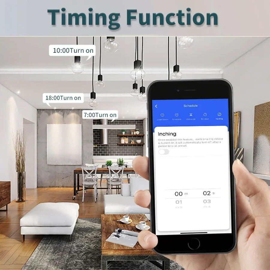 Interruptor inteligente Tuya inalámbrico de 433Mhz, minireceptor de relé de 16A, Panel de pared de 1/2/3 entradas, Control por voz, funciona con Alexa y Google Home