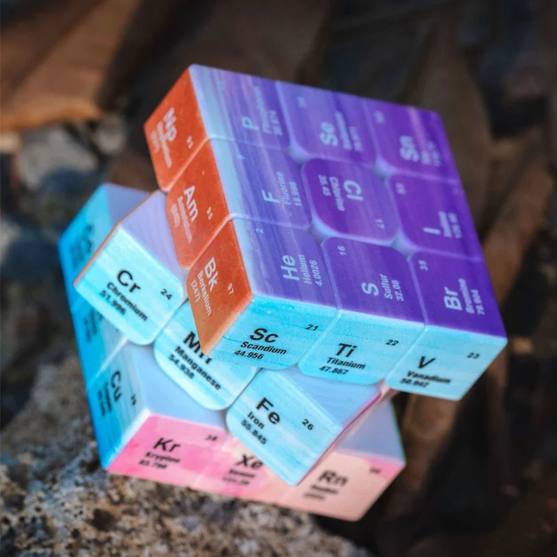 Cubo de rompecabezas educativo 3x3x3 tabla periódica de elementos recursos de aprendizaje químico juguetes para niños Cubo Mágico Zauberwürfe