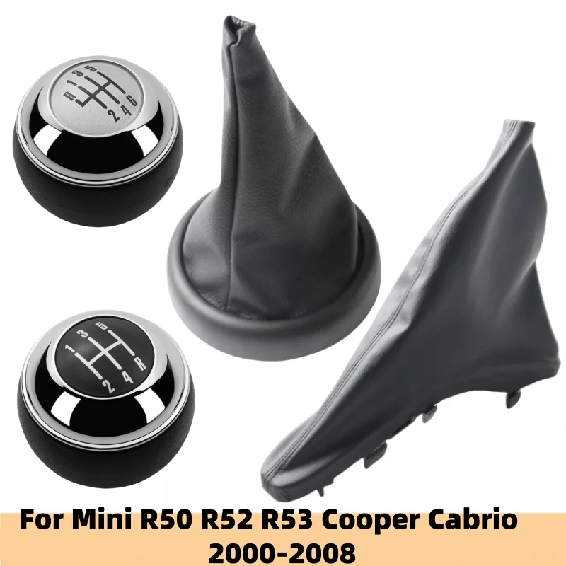 

5/6 Speed Gear Shift Knob Lever Shifter Pen Gearbox Gaiter Boot Collar Case For BMW Mini Cooper R50 R52 R53 2001-2006 2007 2008