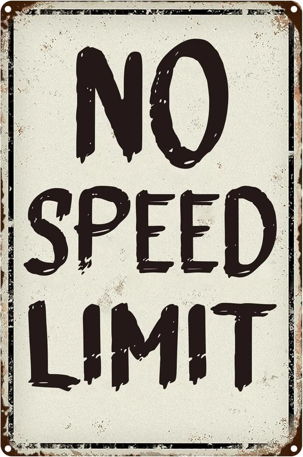 No Speed Limit Signs Vintage Reproduction Funny Garage Man Cave Car Metal Sign Street Road Sign For Men Room Bedroom Decor Shop