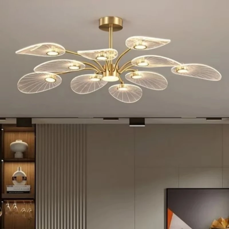 

Modern Simple Light Luxury Living Room Main Light Restaurant Atmosphere Warm Bedroom Study Nordic Acrylic Chandelier