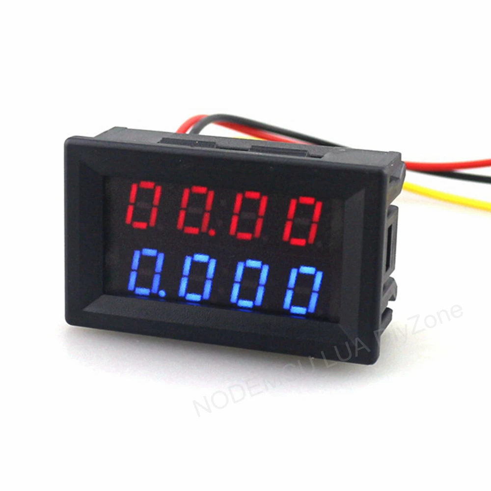 DC 100V 200V 10A LCD Digital Voltage Current Meter Tester Adjustable Ammeter Voltmeter Panel Volt Detector Dual LED Displa