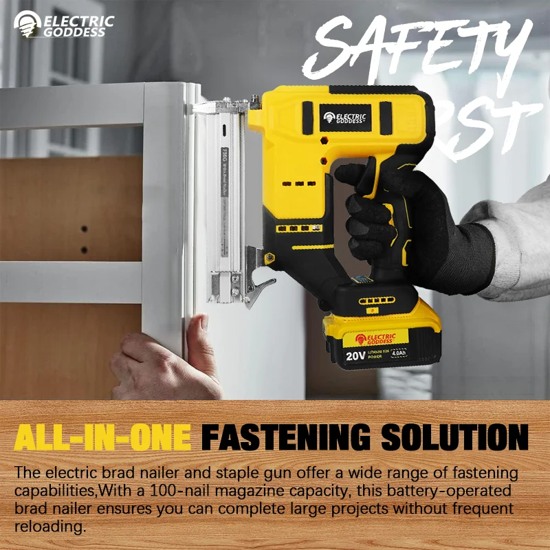 الكهربائية آلهة فرش اللاسلكية الكهربائية مسدس مسامير اللاسلكي براد مسدس مسامير الخشب آلة تسمير ل ديوالت 20 فولت بطارية دبوس #5