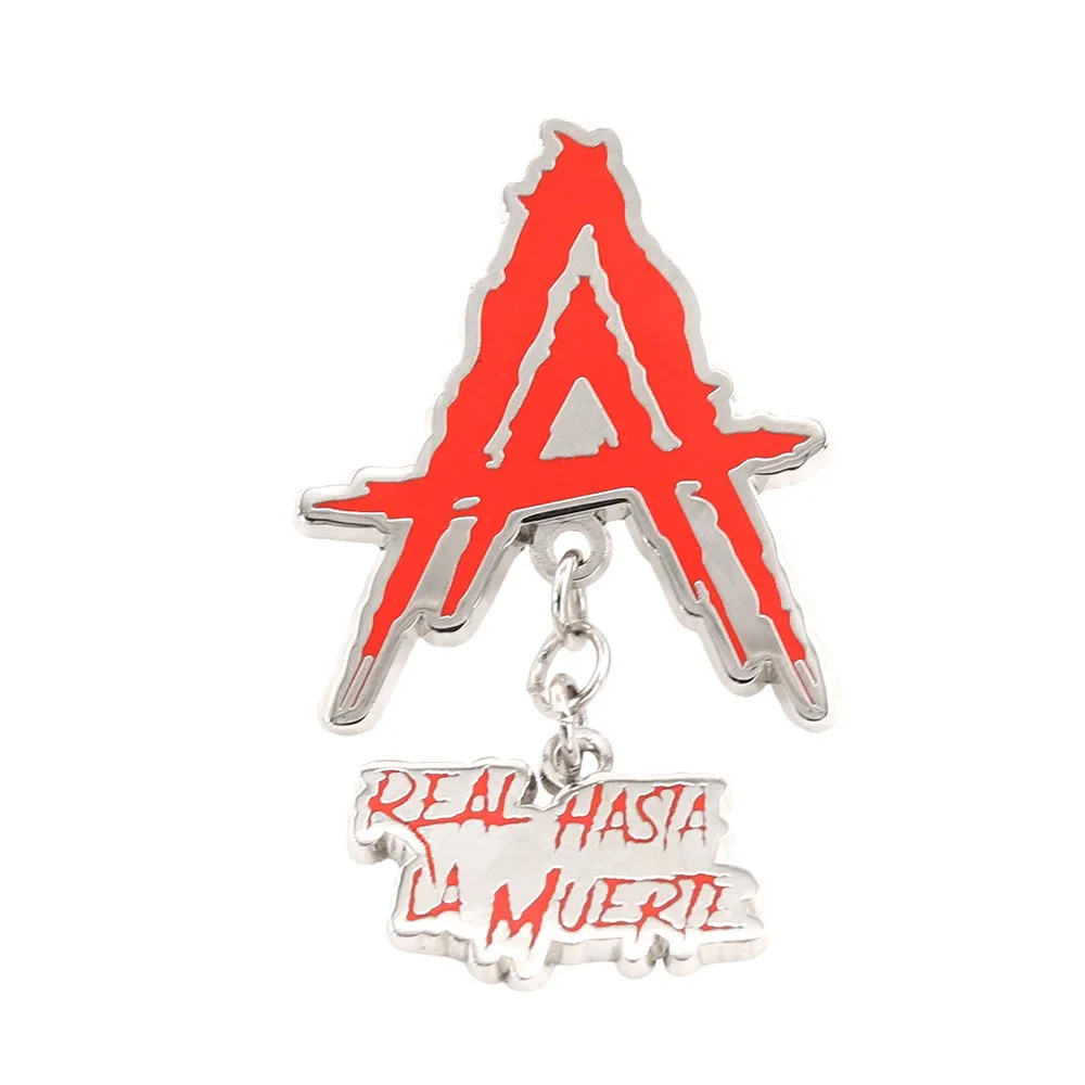 Real Hasta La Muerte Musikalbum-Brosche, Modischer Street-Style Anstecker für Kleidung, Taschen und Accessoires, Geschenk für Musikliebhaber – Detail 5