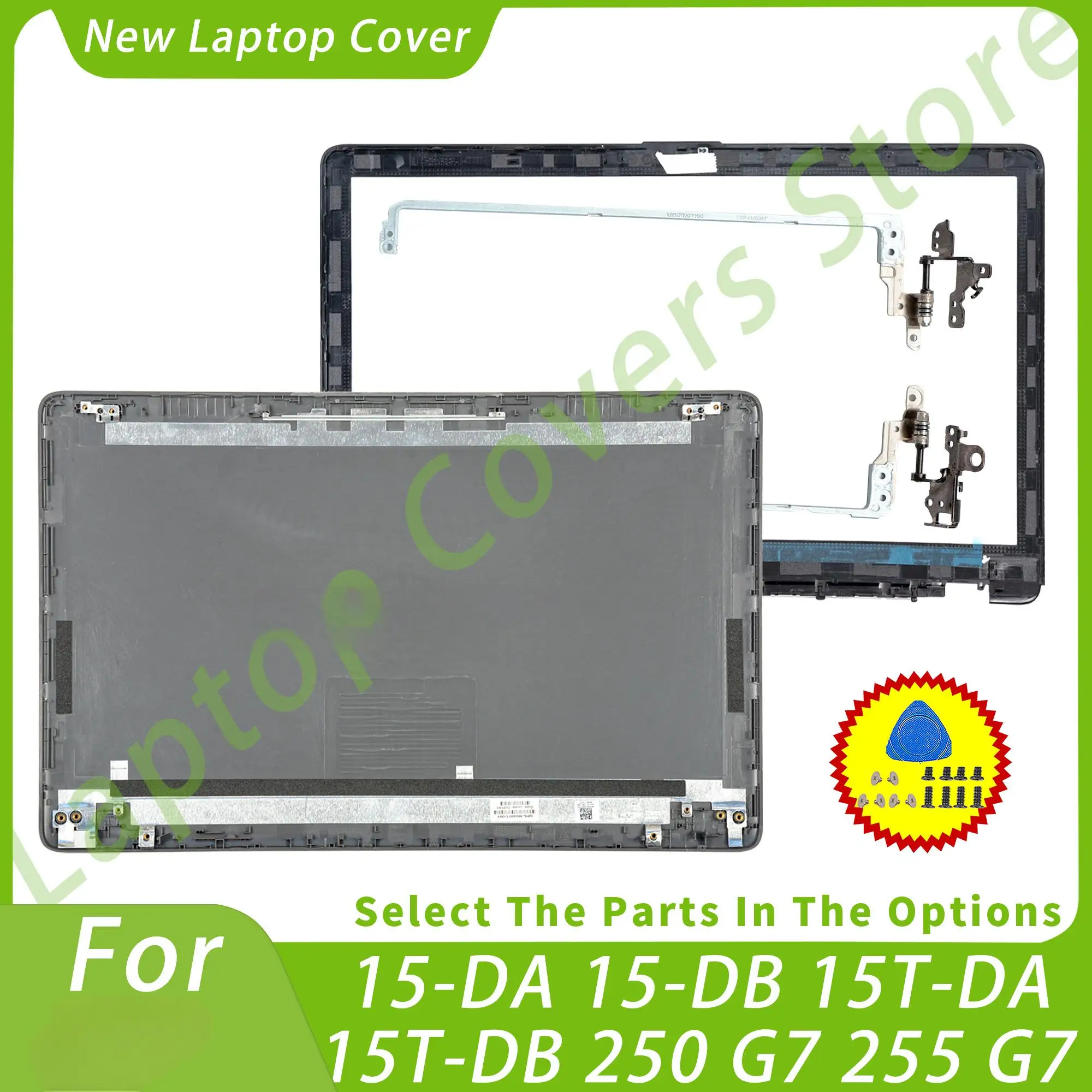 

Laptop Cover For HP 15-DA 15-DB 250-G7 255 G7 TPN-C135 TPN-C136 Front Bezel Hinges LCD Back Cover M04971 Notebook Parts Replace