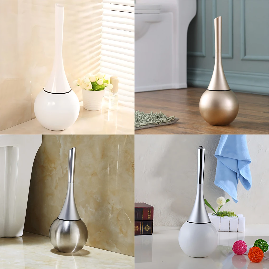 Easy To Clean Bathroom Toilet Brush And Holder Set Sturdy Construction Toilet Brush And Holder Sets