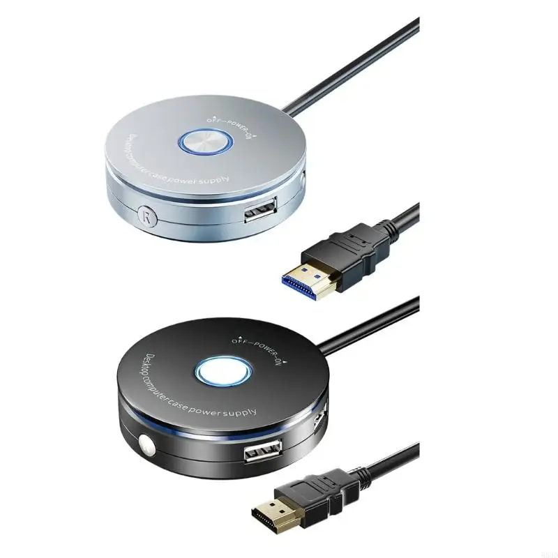 

583D Desktop Computer Power Switches Power Supply Control Adapter Cable External PC Power Button Desktop Computer Motherboard