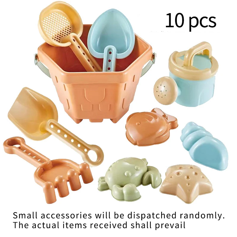 Juego de cubos de juguete de playa para niños, juegos acuáticos para bebés y herramientas de excavación de arena, palas, cubos de playa, accesorios para juegos acuáticos