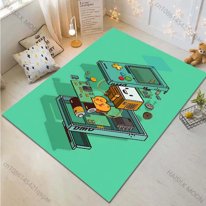 Vintage handheld console disassembled Carpet for Living Room Bedroom Sofa Home Decor Rus Non-slip Floor Mat Luxury Gift