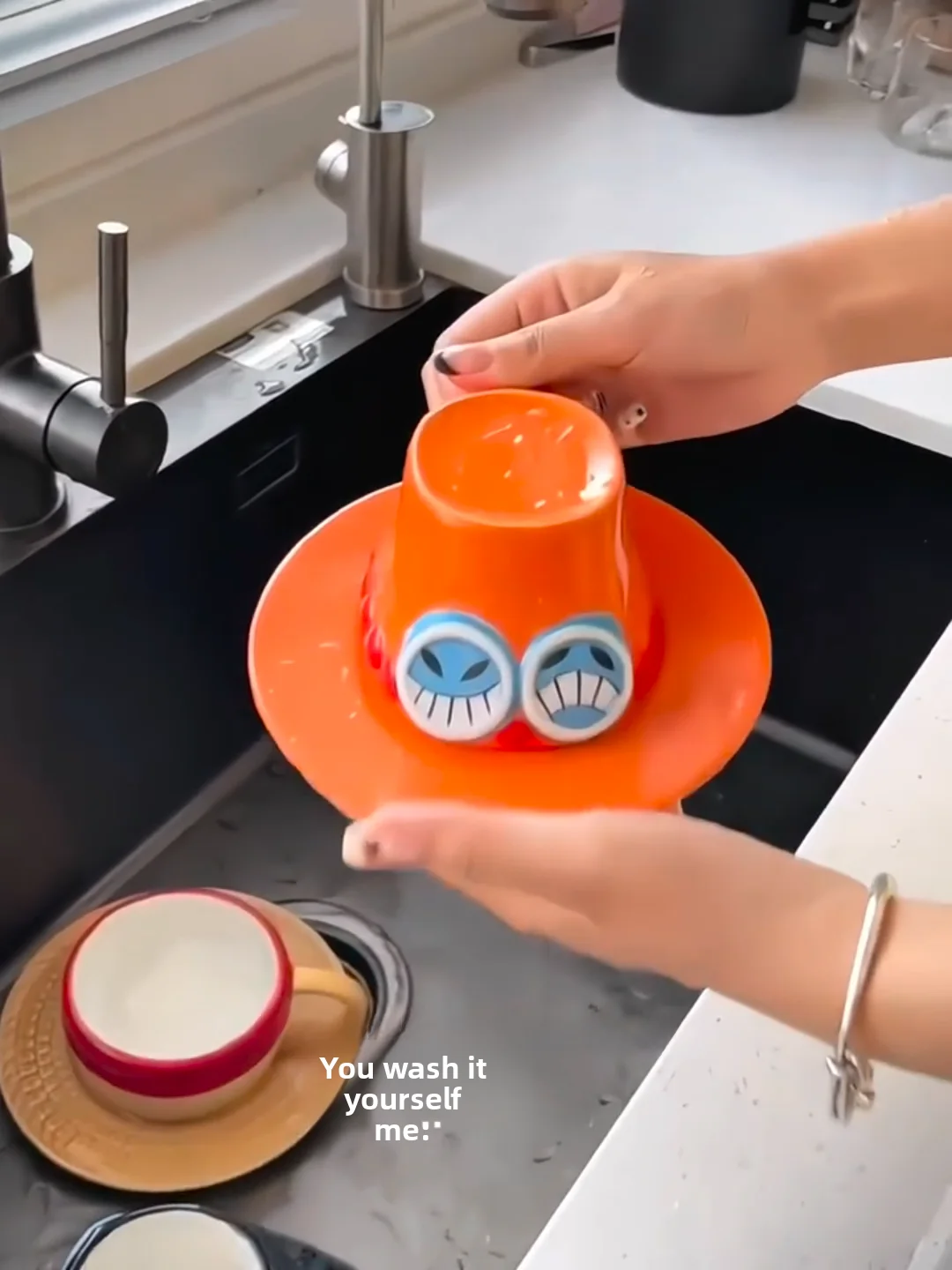 

Cerc Manga Cup 200ml Birthday Gift Coffee Cup Diwaer Se Milk Cup for Home Use Road Fly Cap Cup