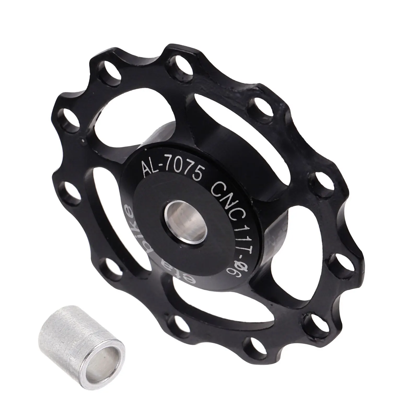 

1pc Rear Guide Wheel Mountain Bike Transmission Aluminum Alloy CNC Bearing Tension Pulley Bike Derailleur Rear Dial Guide Wheel