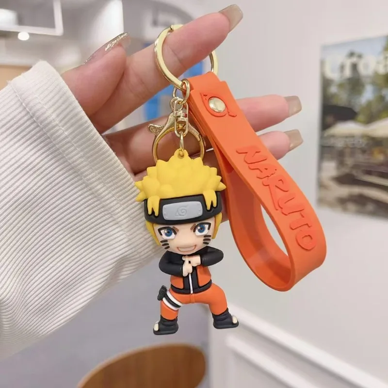 Naruto The Anime Figure Silica Gel Keychain Uchiha Sasuke Uchiha Itachi Hatake Kakashi Action Figure Model Doll Student's Gifts