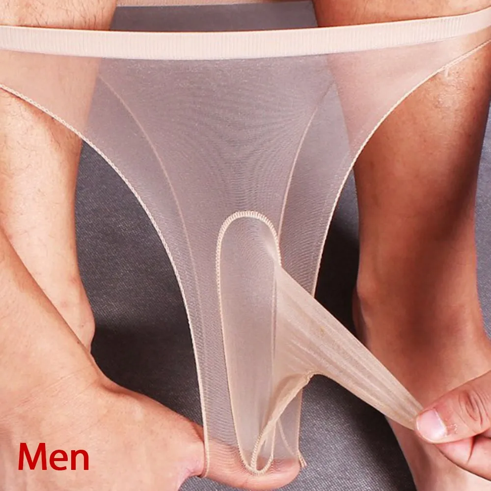 Männer Frauen Sheer Nahtlose Unterwäsche Ultra-Dünne Strumpfhosen Höschen Schnell Trocknend Homosexuell Dessous Elastische Schlüpfer Sexy G-String Tanga