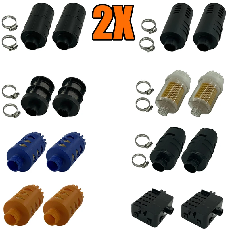 

2 шт. 25 мм Воздушный фильтр-глушитель для дизельного автономного отопителя автомобиля, грузовика, фургона, кемпера, совместимый с Eberspacher Webasto