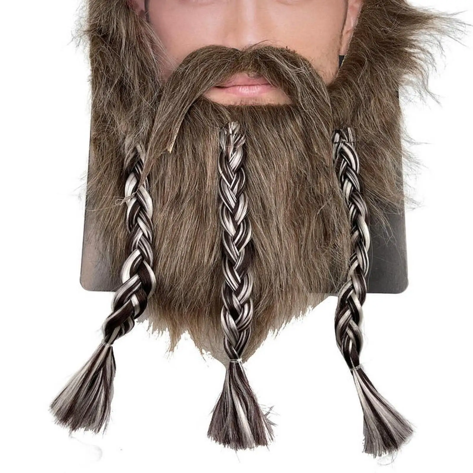 Fake Mustache Fancy Dress DIY Makeup for Adults with Braids for Cosplay