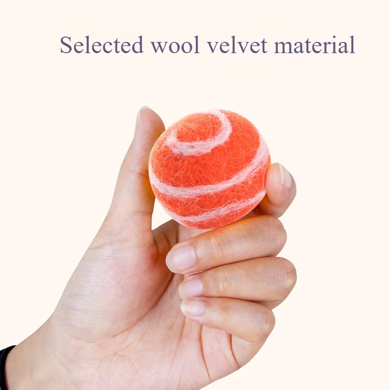 Pet Cat Toys Colorful Planet Wool Ball Chase Self Hi Rolling Teasing Cat Pet Toy Supplies