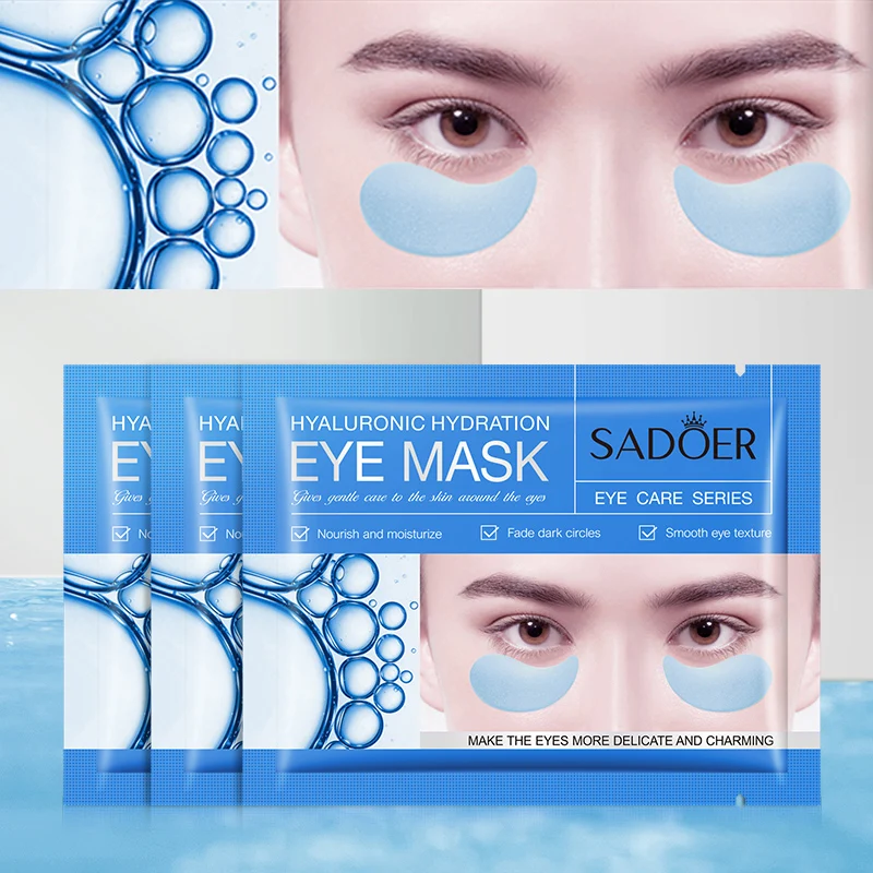 10/30/50pcs Niacinamide Hyaluronic Acid Eye Mask, Containing Hyaluronic Acid, Moisturizing, Nourishing, Reducing Dark Circles
