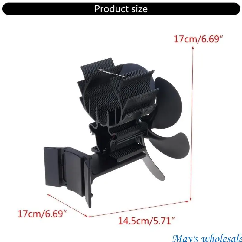 Energy Saving Fireplace Fan, Stove Fan Enhanced Heat Efficiency for Lower Costs 448A