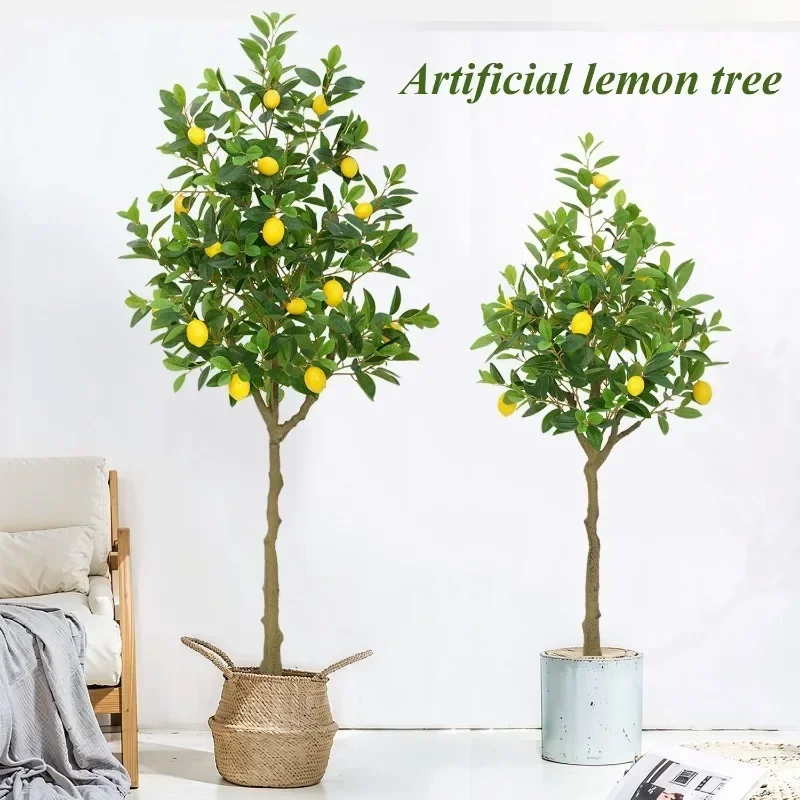 1pcs-artificial-lemon-tree-60-90cm-plastic-fake-plant-family-living-room-beautification-decoration-lemon-potted-plants