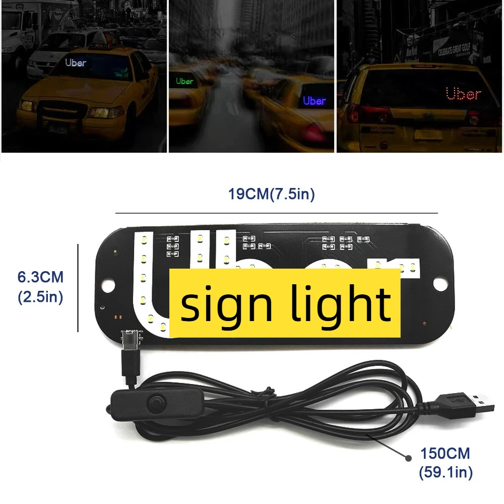 1 قطعة سيارة LED سيارة أجرة TAXI UB-ER USB مؤشر ضوء UB-ER TYPE-C سيارة ضوء لوحة ترخيص ضوء 5-6 فولت