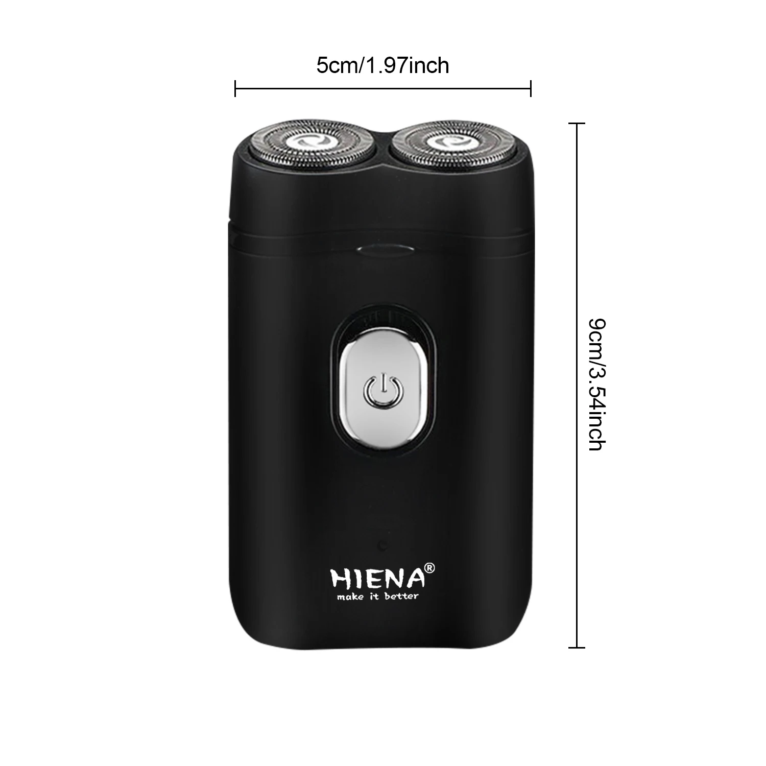 HIENA Men's Rotary Electric Shaver, USB Rechargeable Portable Pocket Razor, Mini Beard Trimmer for Travel