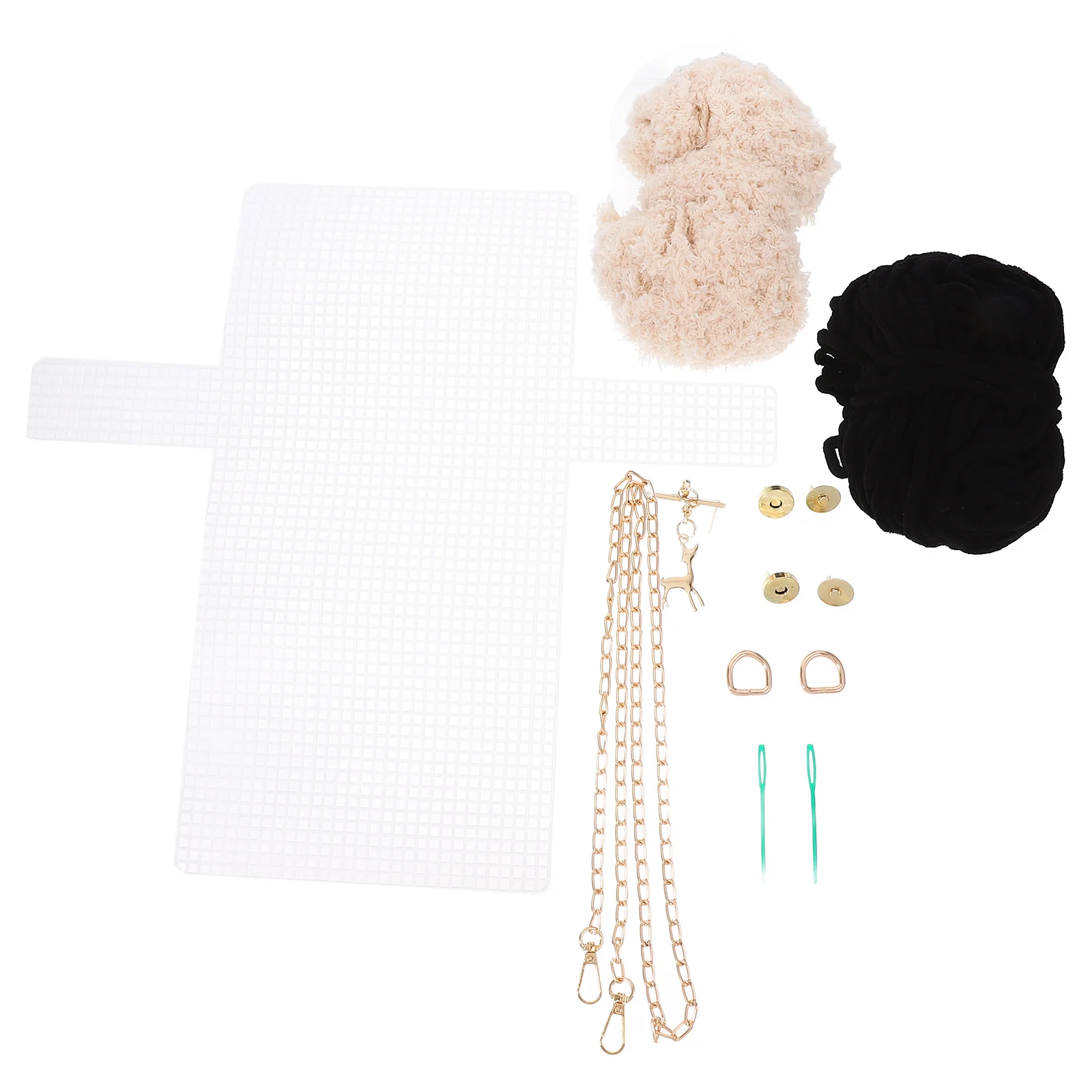 

1 set 1 Set Diy Woven Purse Material Kit Lovely Deer Pendant Cross Stitch Bag Making Supplies Handmade Knitting Set For Women