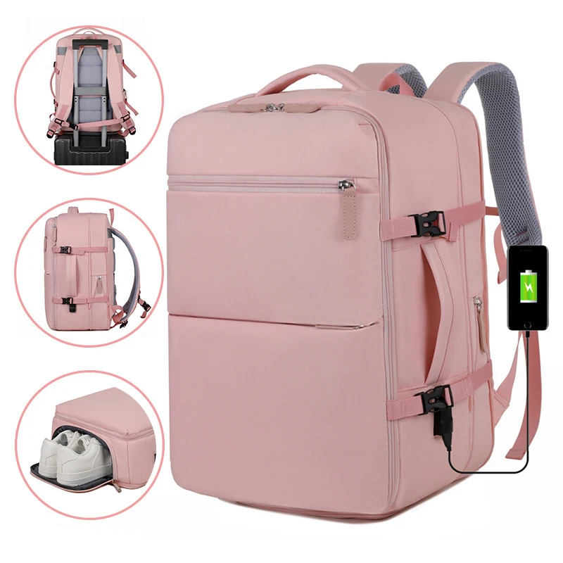 

Pink Aesthetic Travel Backpack for Men Women Large Capacity Lightweight Multi Functional Short Distance Business Trip Backpack ﻿