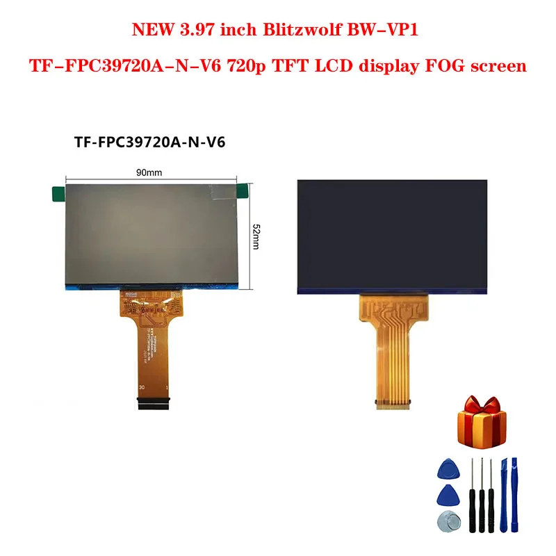 

For 3.97 inch Blitzwolf BW-VP1 TF-FPC39720A-N-V6 720p TFT LCD Display FOG Screen Replacement And Repair