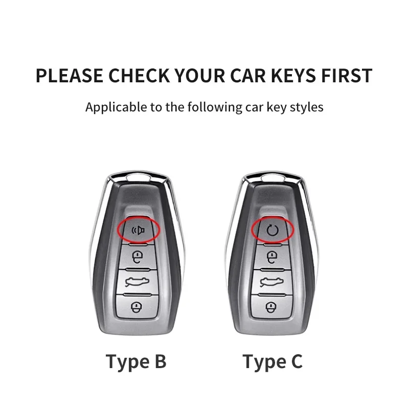 Leather Car Remote Key Case Cover for Geely for Geely Coolray X6 X7 EX7 Emgrand Global Hawk GX7 Kulrey GT GC9 Atlas Boyue NL3