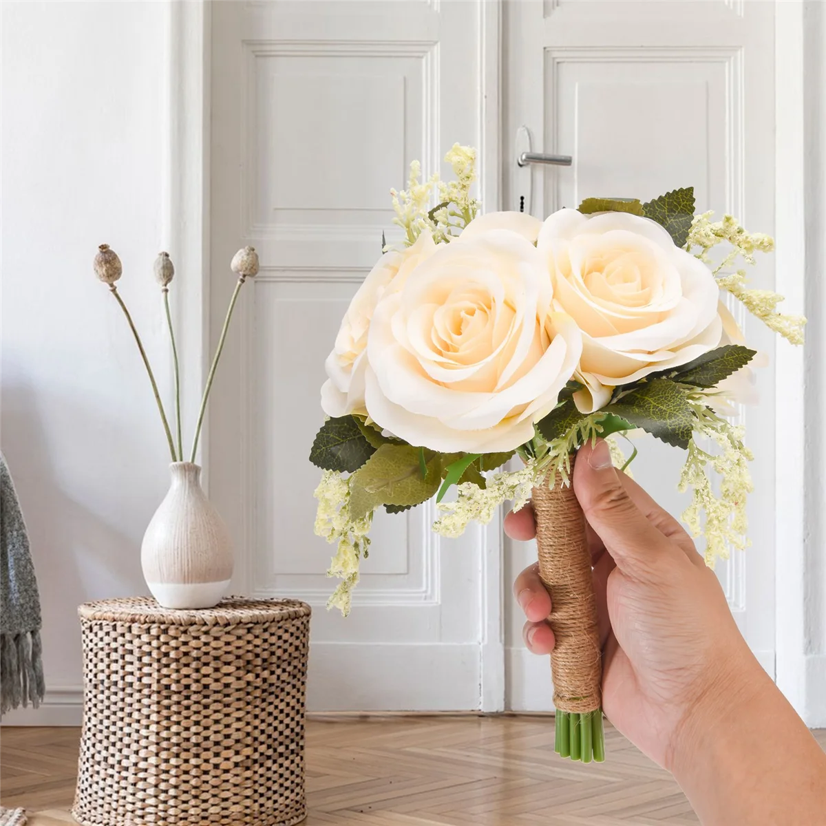 Свадебные букеты для свадьбы, букет из искусственных роз, букет невесты и подружки невесты с цветами, букет для девочек с цветами