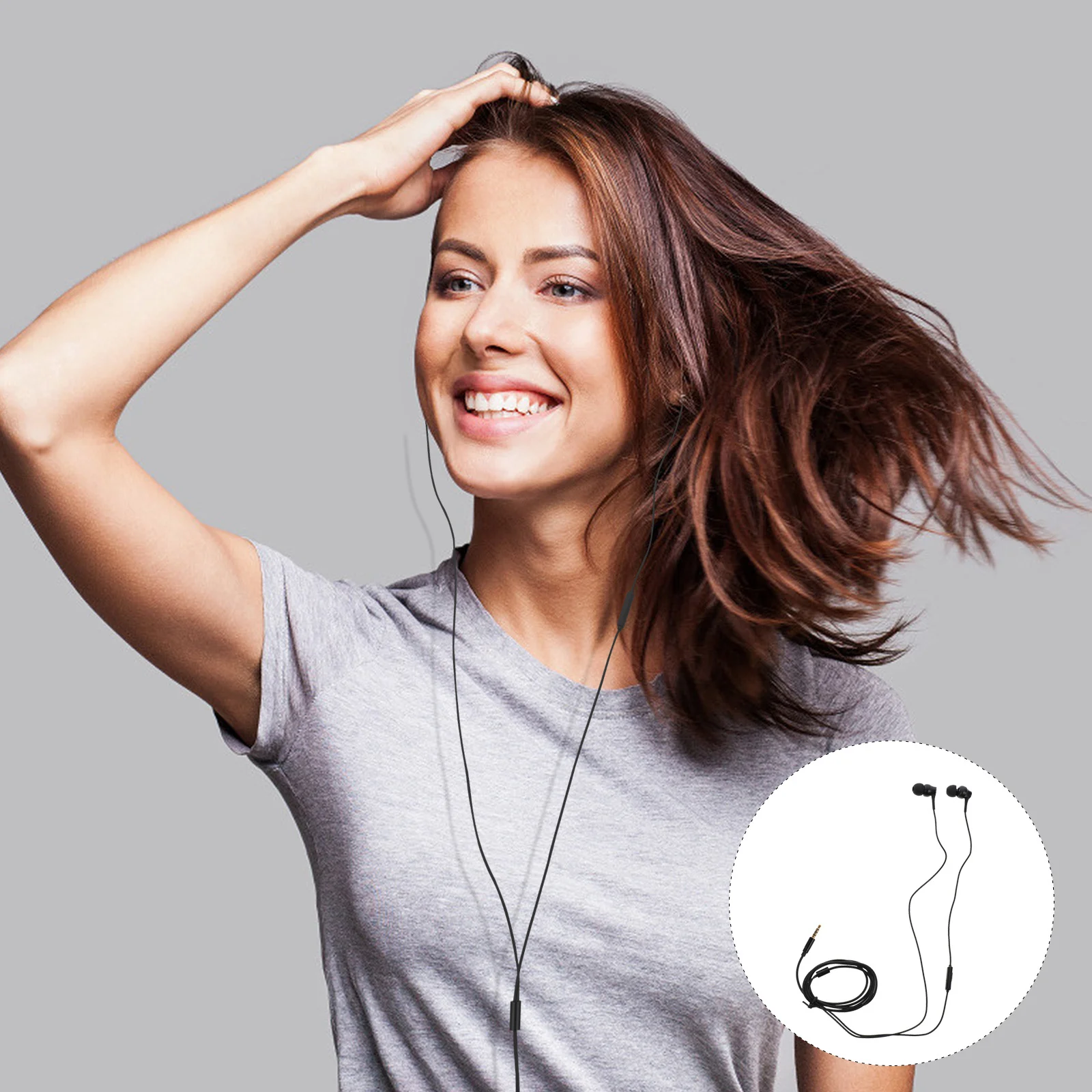 

In-Ear Earphone 3.5Mm Plug For Phone Tablet Laptop Computer Ergonomic Design Composite Diaphragm Bass Sound Earbuds With