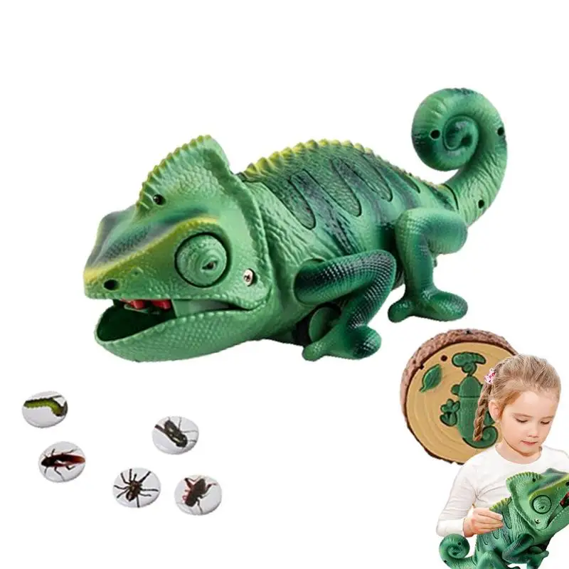 

Remote Control Chameleon Toy RC Animal Party Favors LED Light Up Fake Chameleon Toy Safe Crawling Chameleon Toys Exquisite