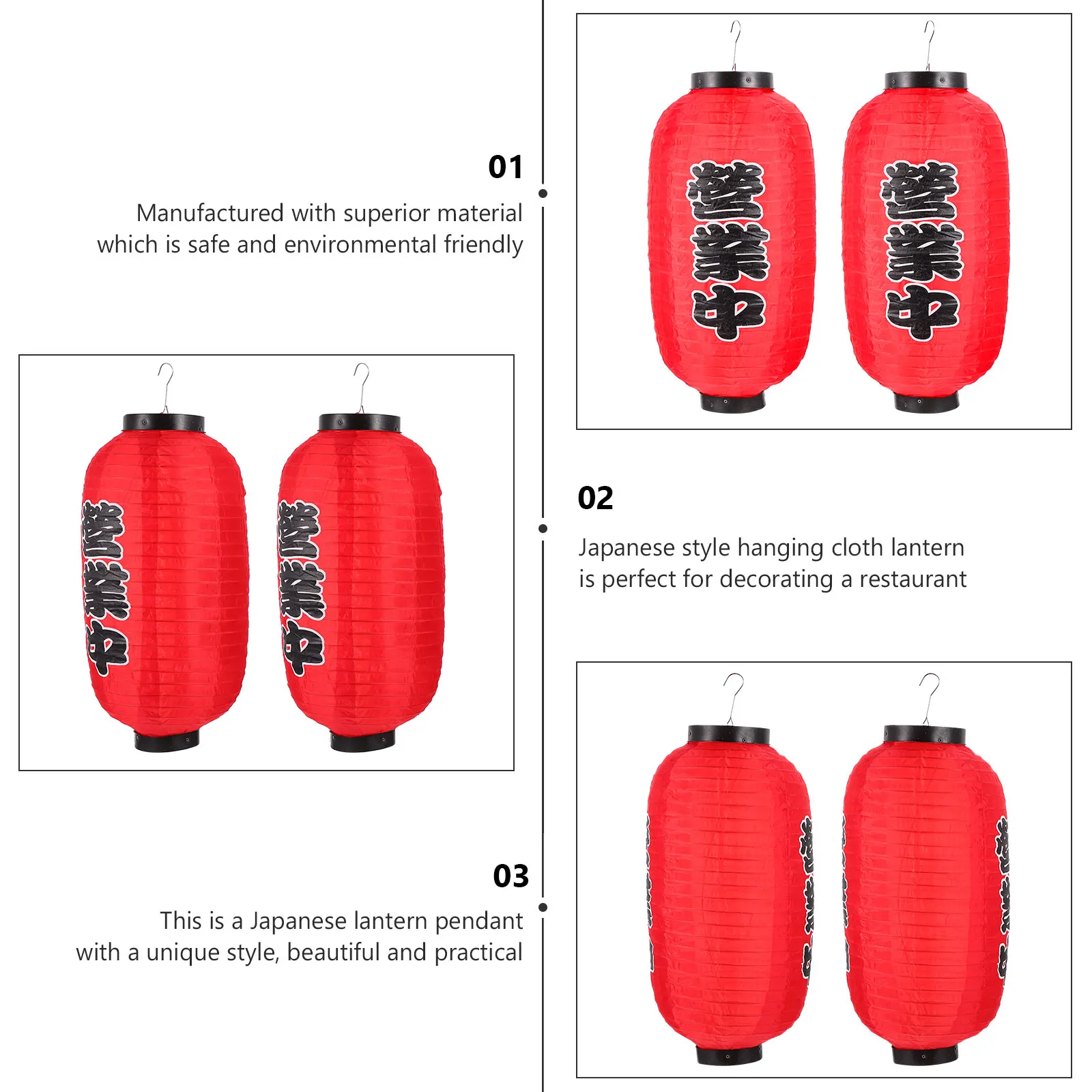 

Waterproof Lantern Set Decoration Outdoor Solar Restaurant Traditional Japanese Style Hanging Sushi