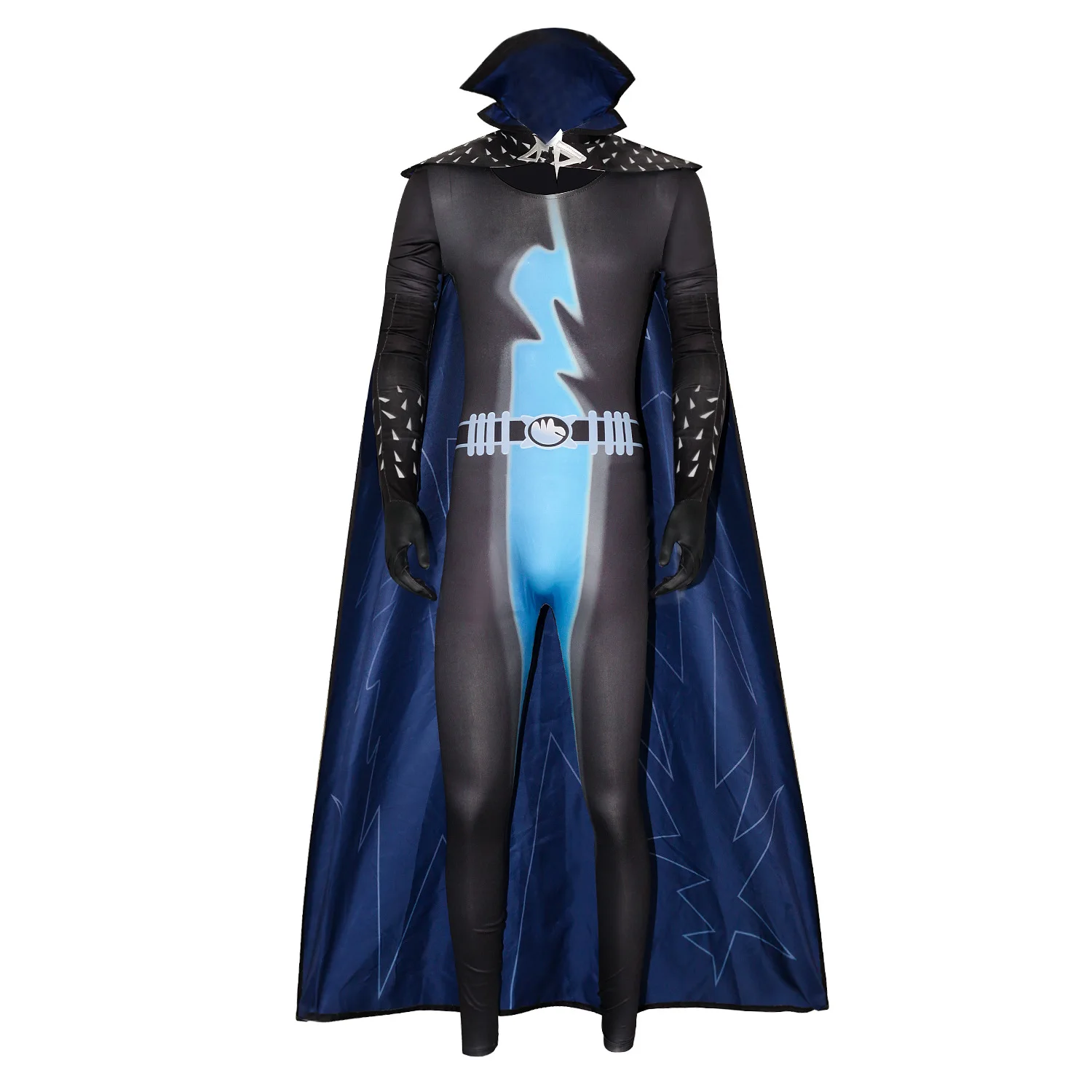 الكبار Megamind تأثيري حلي أنيمي فيلم خارقة ارتداءها مع كيب الرجال هالوين كرنفال حفلة لعب الأدوار الملابس