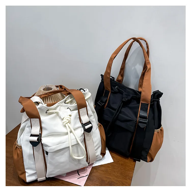 Hot Sell Large Capacity Tote Bag Color Contrast Shoulder Bag Women\'s Casual Handbag Female Simple Commuter Crossbody Bag