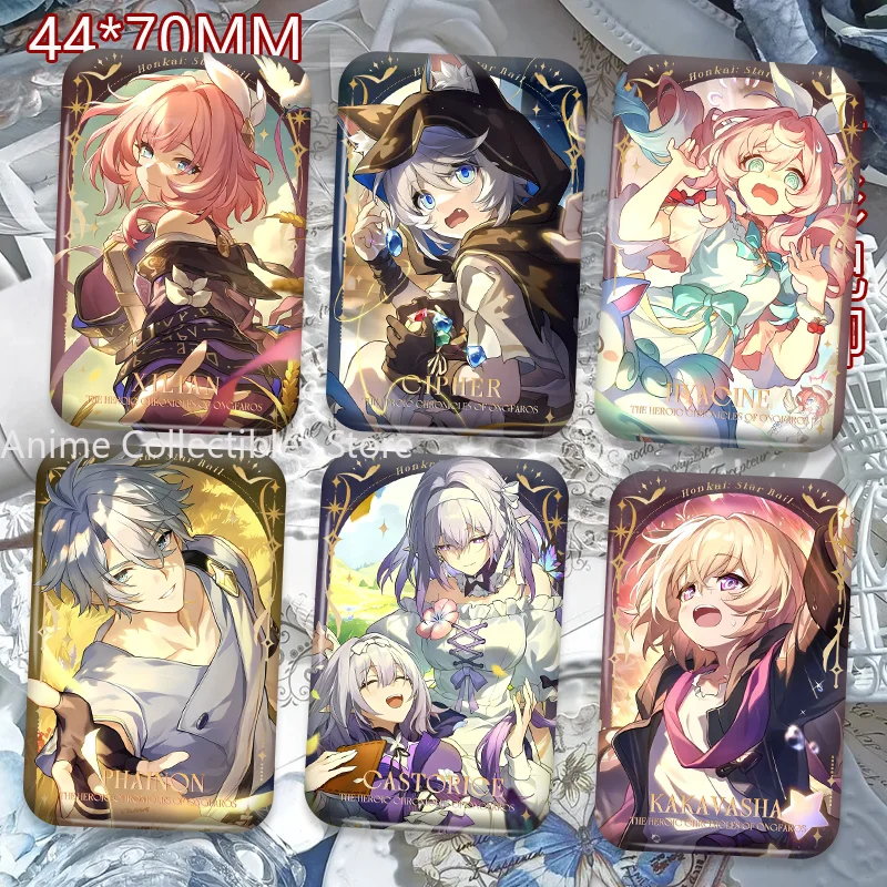 

Anime Honkai：Star Rail Castorice Badges Anime Round Badge Cartoon Brooch Clothes Backpack Jewelry Accessories Gifts