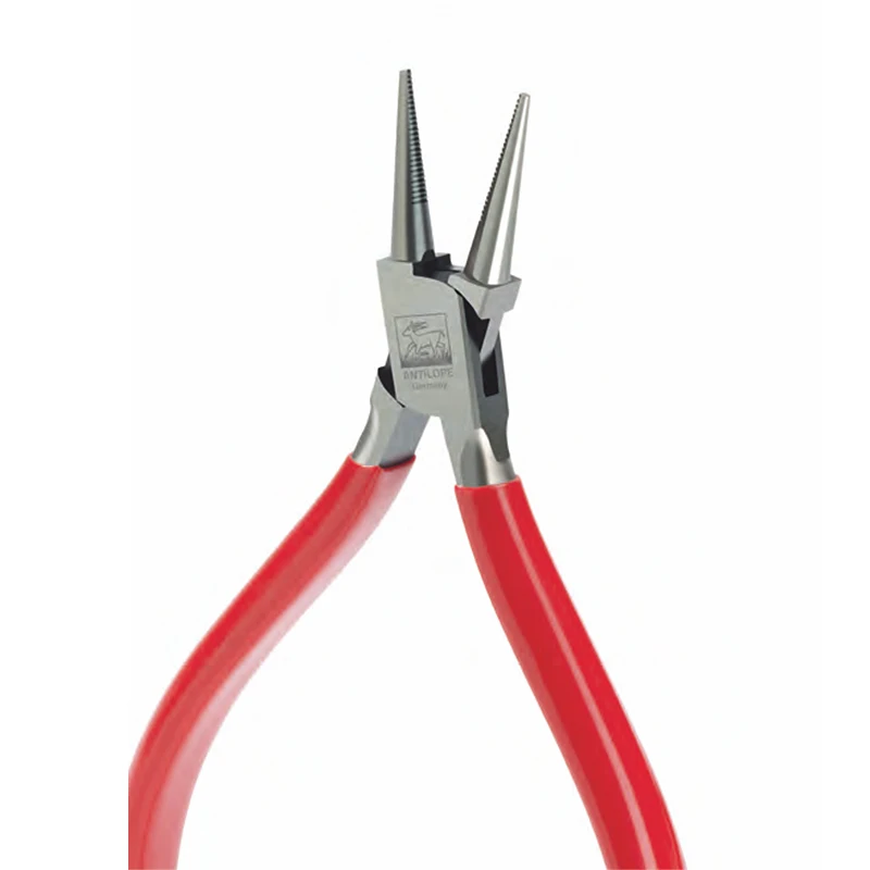 ANTILOPE Jewelers Round Nose Pliers 130mm Serrated Jaw No Spring Design for Precise Wire Forming, Smooth Loop & Curve Making