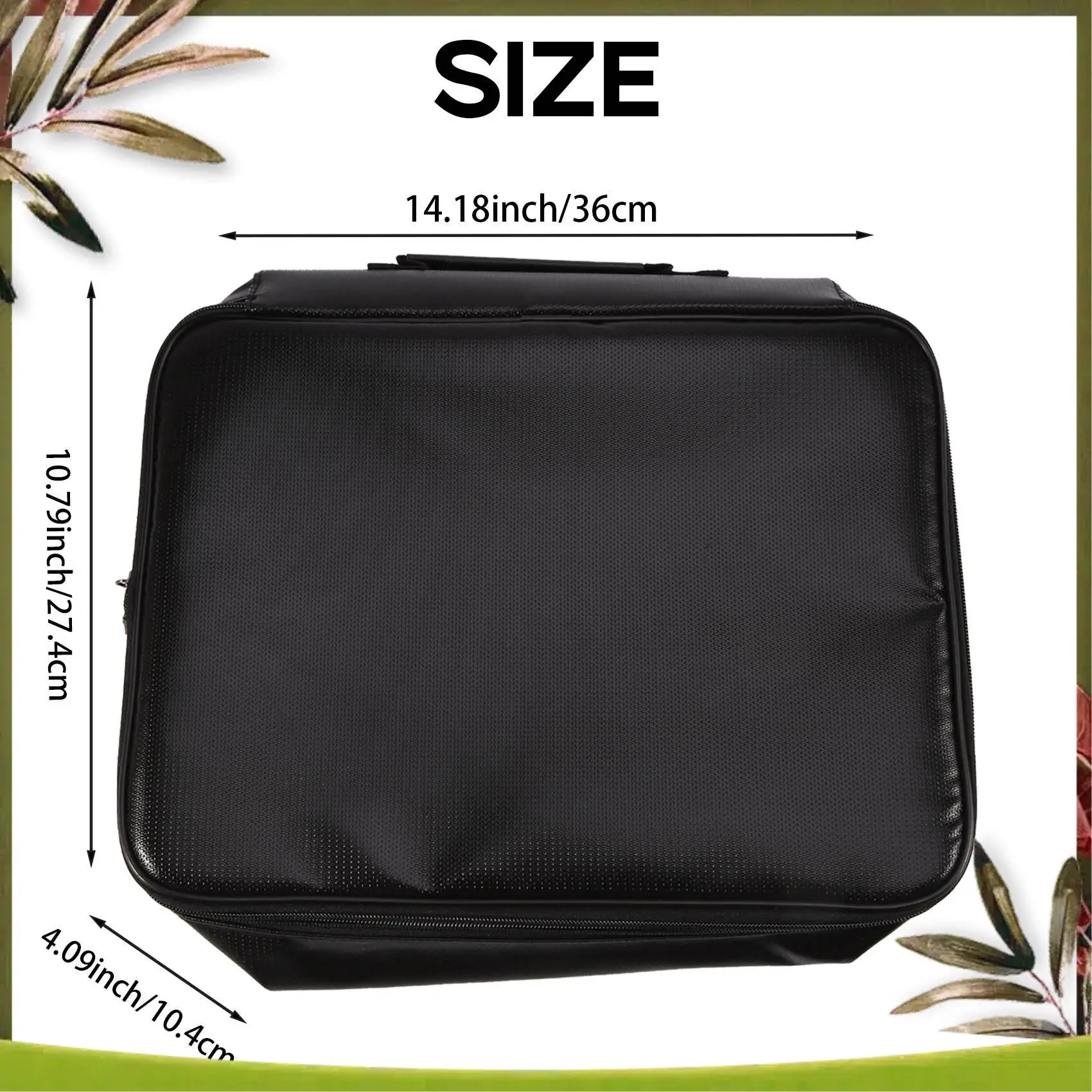 

New-Organizer Bag Fireproof Document Bag With Lock Portable Filing Storage Box Holder For Document File Passport Certificate