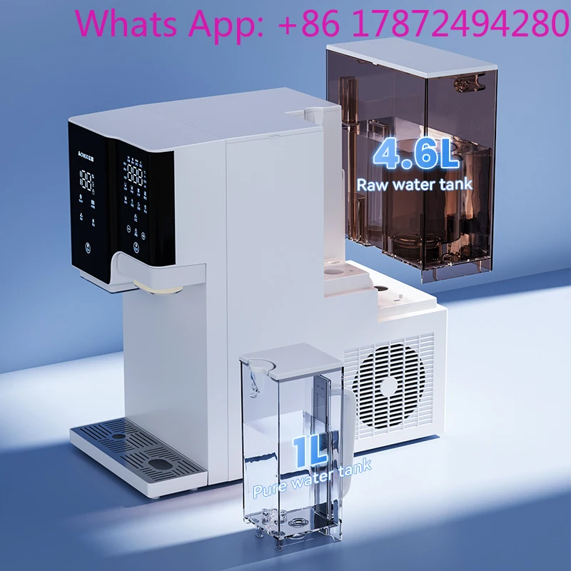 White Countertop Tabletop Water  Purifier Ice Cube Making Cooling System Hot  Feature Electric Power for Hotel Outdoor Use