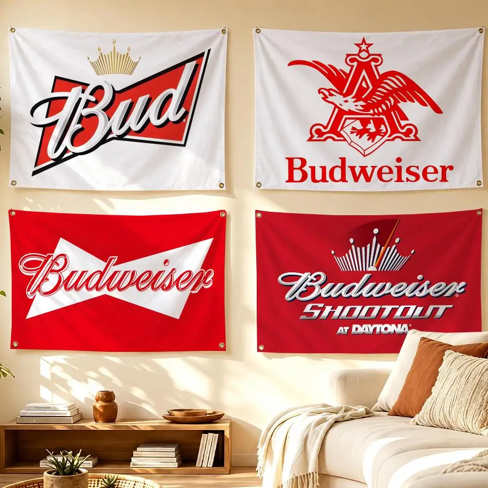 Beer Brand Budweiser Flags flag For Living Room Home Dorm Decor Wall Outdoor Camping Party Banner Gifts