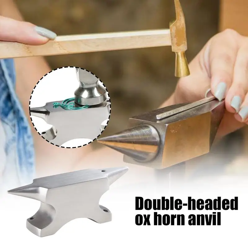 Double Ended Horn Anvil Double Ended Workbench Horn Anvil Stand Metal Forging Workbench For Jewelry Crafting Hardening Wire