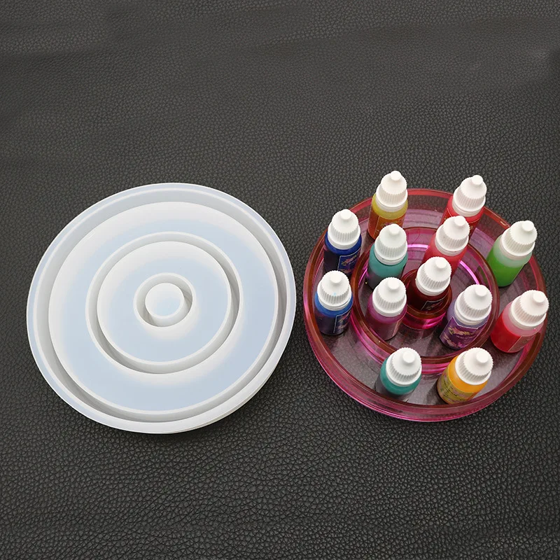 Resin Silicone Mold Cosmetic Organizer Silicone Mould, Dye And Lipstick Holder Making