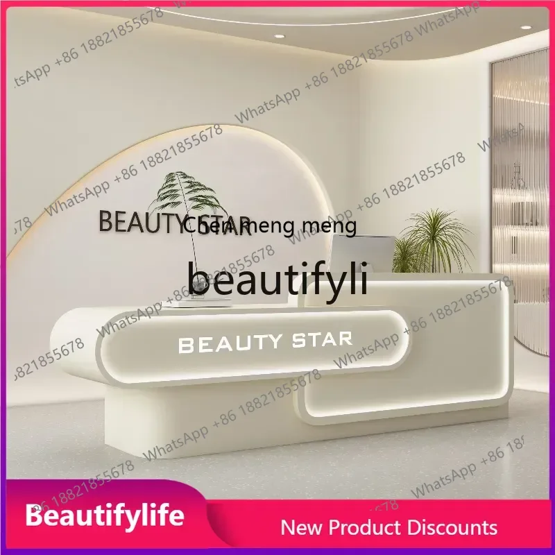 CC Cashier Counter Light Luxury High-End Feel Company Front Desk Reception Desk Dance Training Class