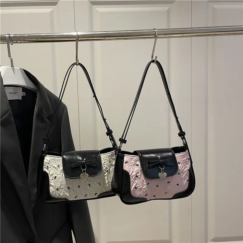 حقيبة إبط عصرية مزخرفة - تصميم نسائي عصري بعقدة على شكل فيونكة، كتف واحد/حفلة كروس للاستخدام اليومي #4