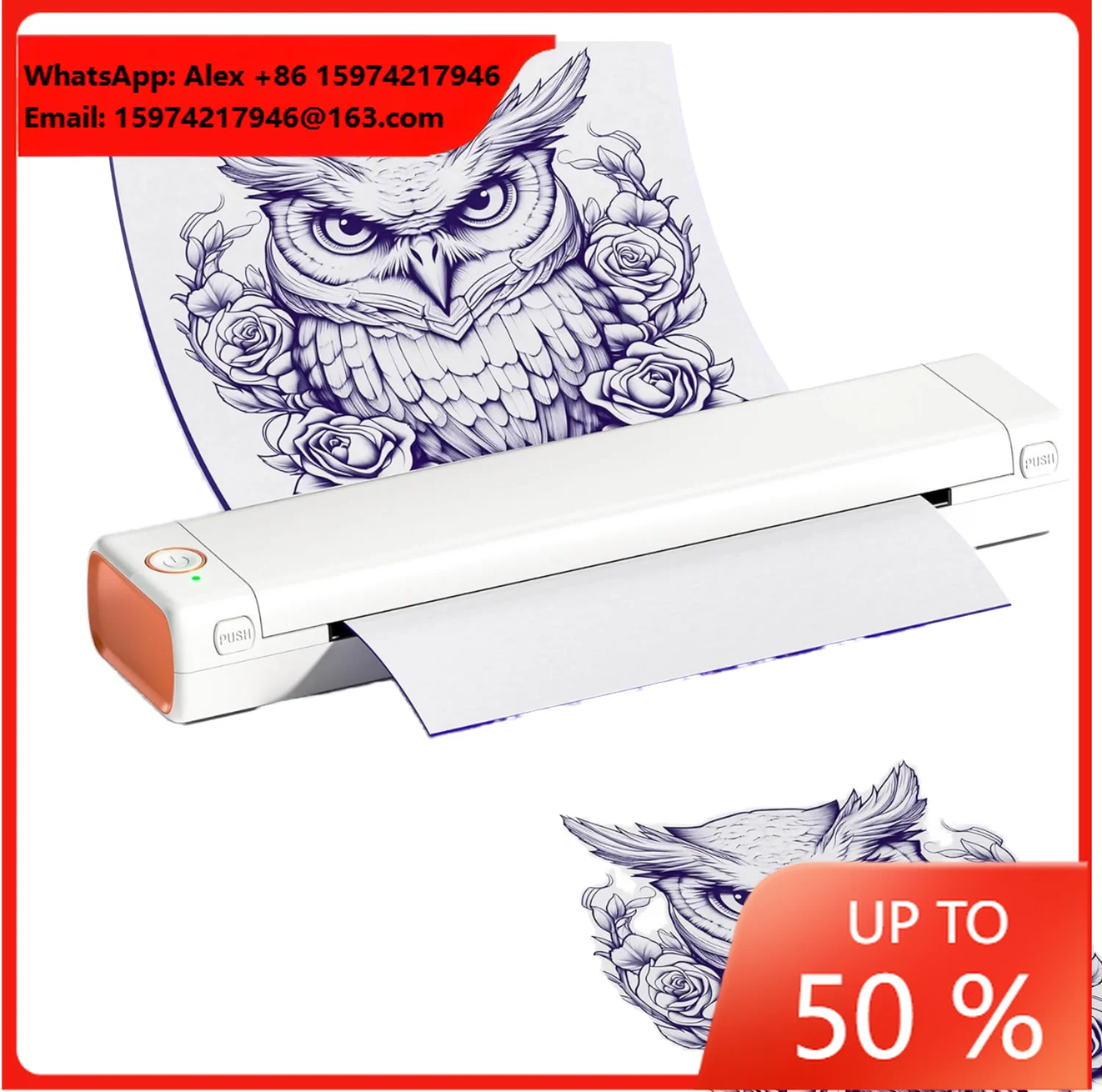 Phomemo M08F A4 Thermal Portable Printer Mini Tattoo Stencil Wireless Travel Office Great Printing Photos