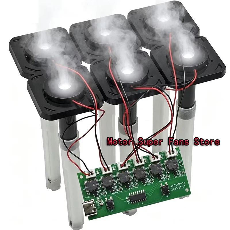 Six spray humidifier USB Mini Humidifier DIY Kits Mist Maker and Driver Circuit Board Fogger Atomization Film Atomizer Sheet