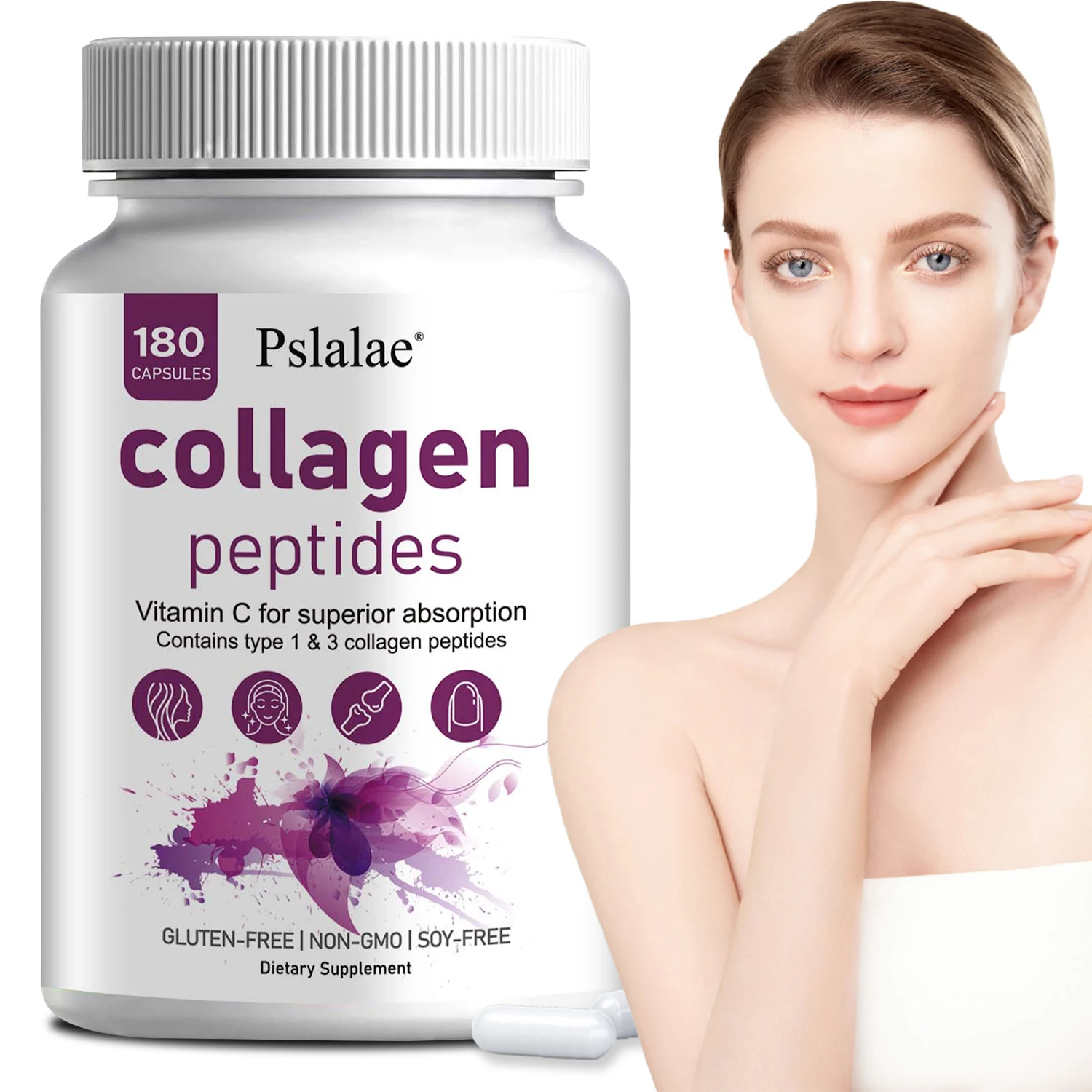 Collagen Peptides - Brightens Skin Tone, Beauty Whitening, Enhances Skin Firmness, Non-GMO