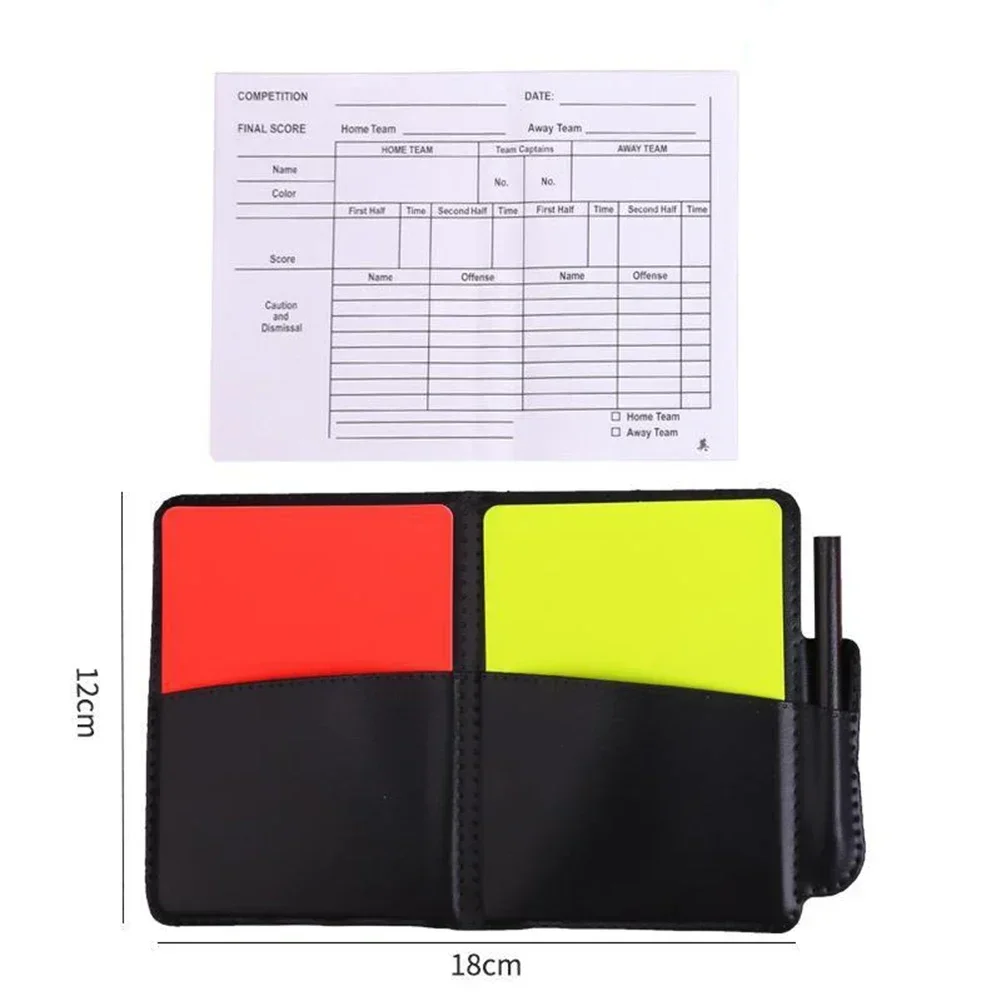 Functional High Quality Entertainment Football Notebook Pencil Booklet Card Leather Longevity Paper Red Referee