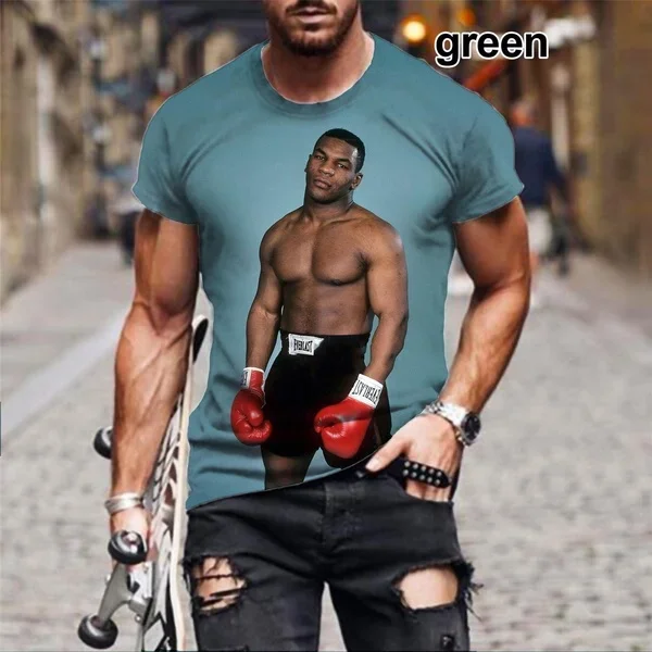 Fashion Summer Boxing Star Mike Tyson 3D Printed T-Shirt Personality Funny Casual Sport Tee Tops Plus Size