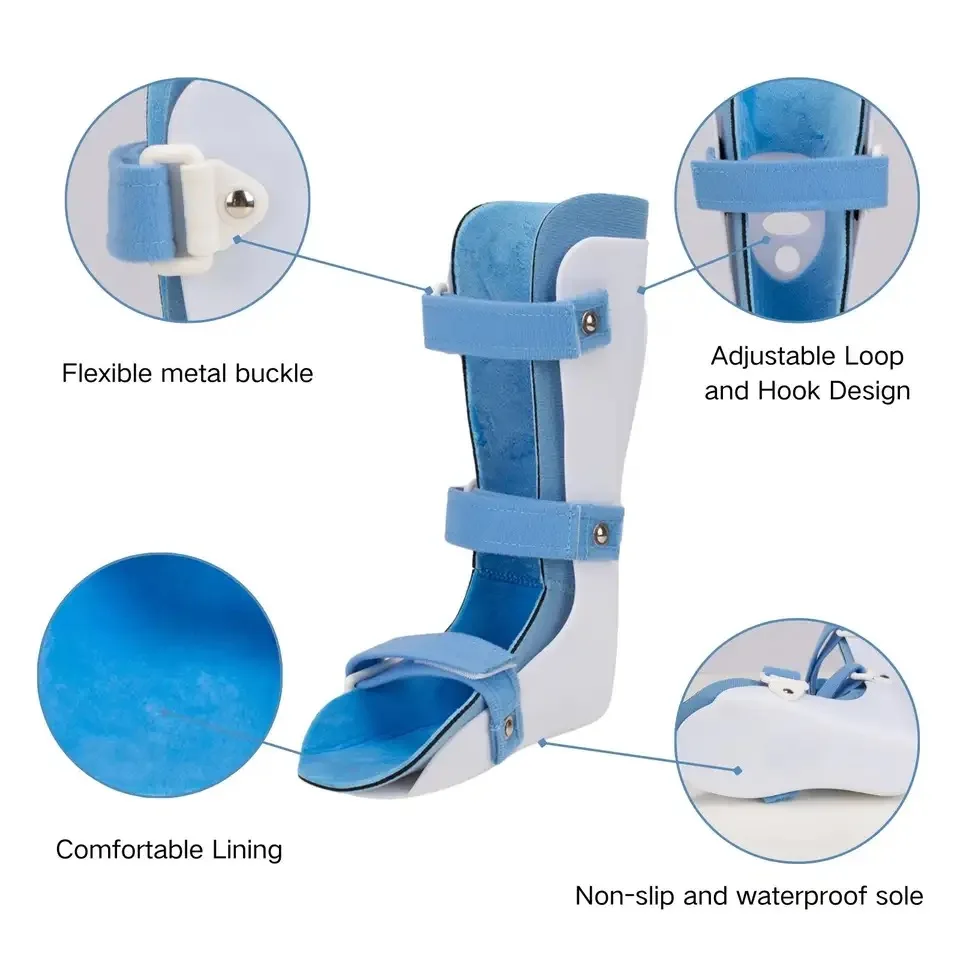 Adjustable Medical Ankle Foot Orthosis Support-Kids AFO Foot Drop Brace-For Sprained Ankle, Broken Foot